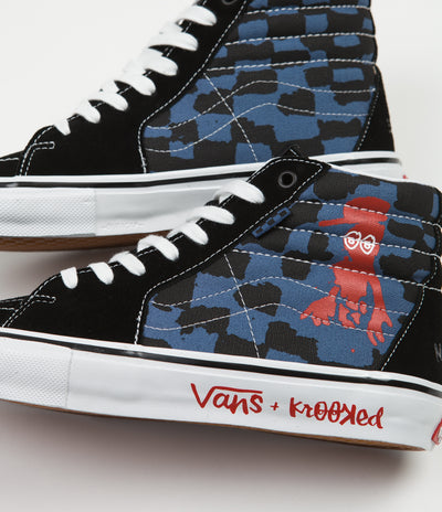 Vans Skate SK8-Hi Shoes - (Krooked By Natas For Ray) Blue