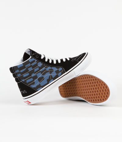 Vans Skate SK8-Hi Shoes - (Krooked By Natas For Ray) Blue