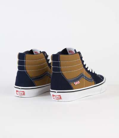 Vans Skate SK8-Hi Shoes - (Reynolds) Navy / Golden Brown