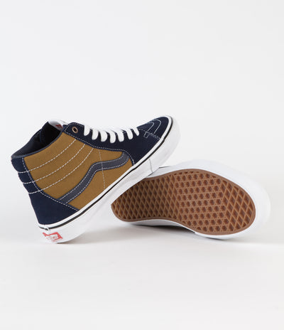 Vans Skate SK8-Hi Shoes - (Reynolds) Navy / Golden Brown