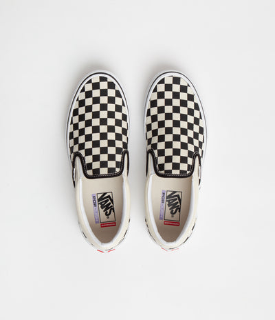 Vans Skate Slip-On Shoes - (Checkerboard) Black / Off White