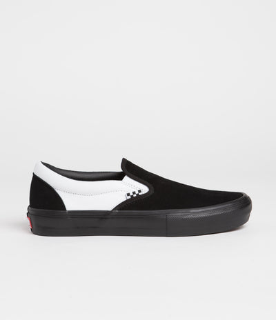 Vans Skate Slip-On Shoes - Black / Black / White
