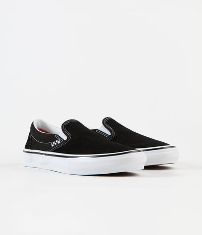 Vans Skate Slip-On Shoes - Black / White | Flatspot