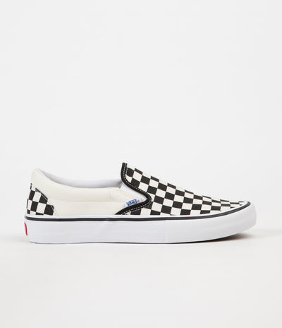 Vans Slip On Pro Checkerboard Shoes - Black / White