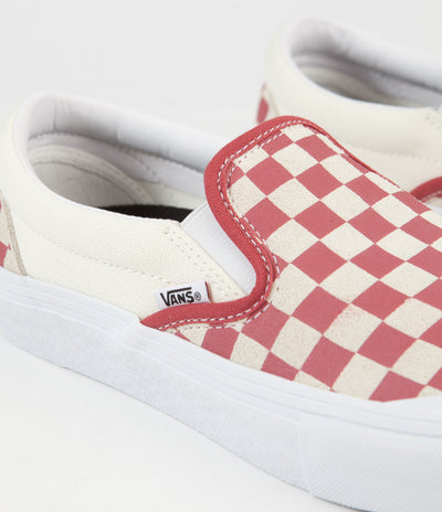 Vans Slip-On Pro Shoes - (Checkerboard) Mineral Red