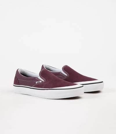 Vans Slip On Pro Shoes - Raisin / White