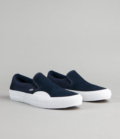 Vans Slip On Pro Shoes - (Rubber) Dress Blues / White