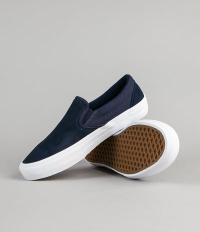 Vans Slip On Pro Shoes - (Rubber) Dress Blues / White