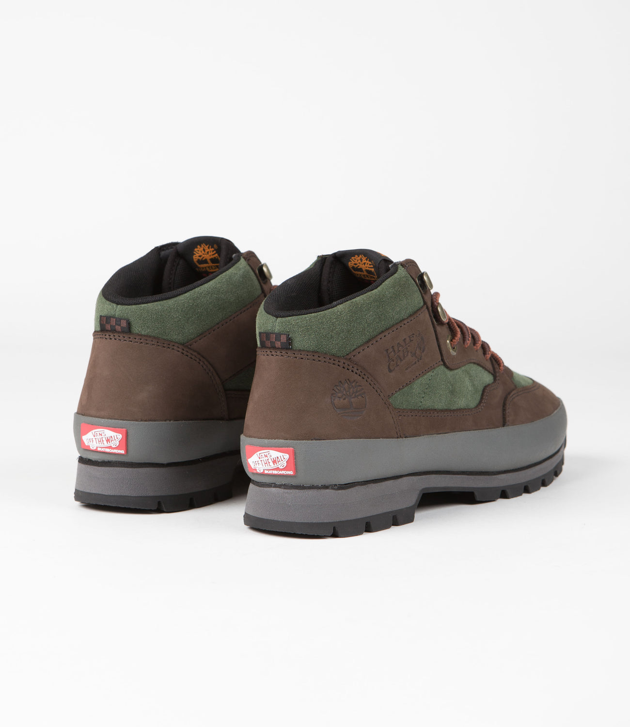 Vans x Timberland Half Cab Hiker Shoes   Green / Brown   Flatspot