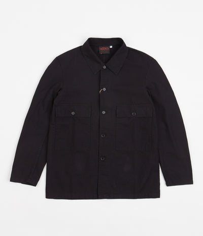 Vetra Organic Flap Pocket Workwear Jacket - Black