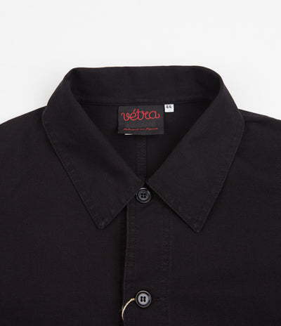 Vetra Organic Flap Pocket Workwear Jacket - Black