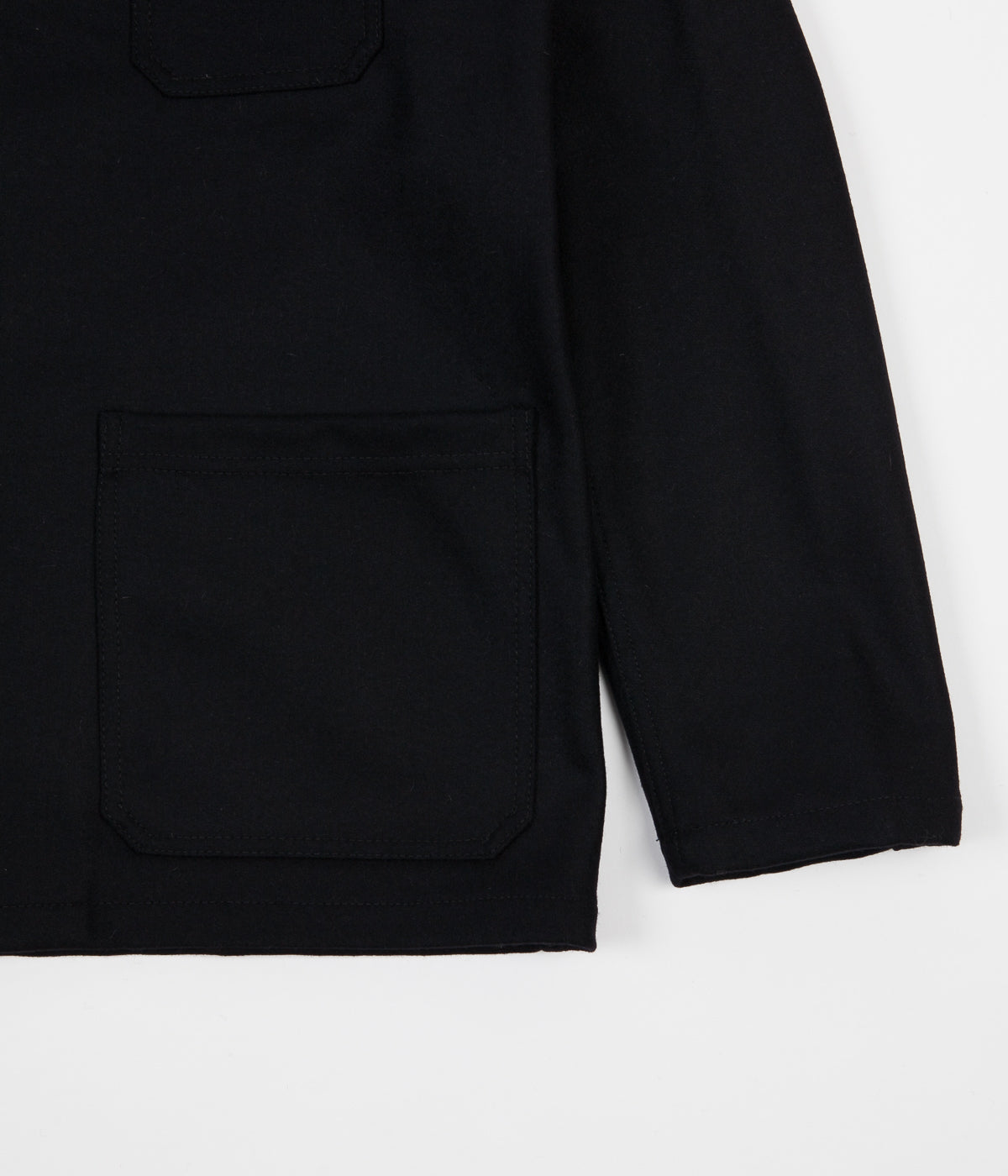 Vetra Workwear Button Collar Melton Jacket Navy Flatspot