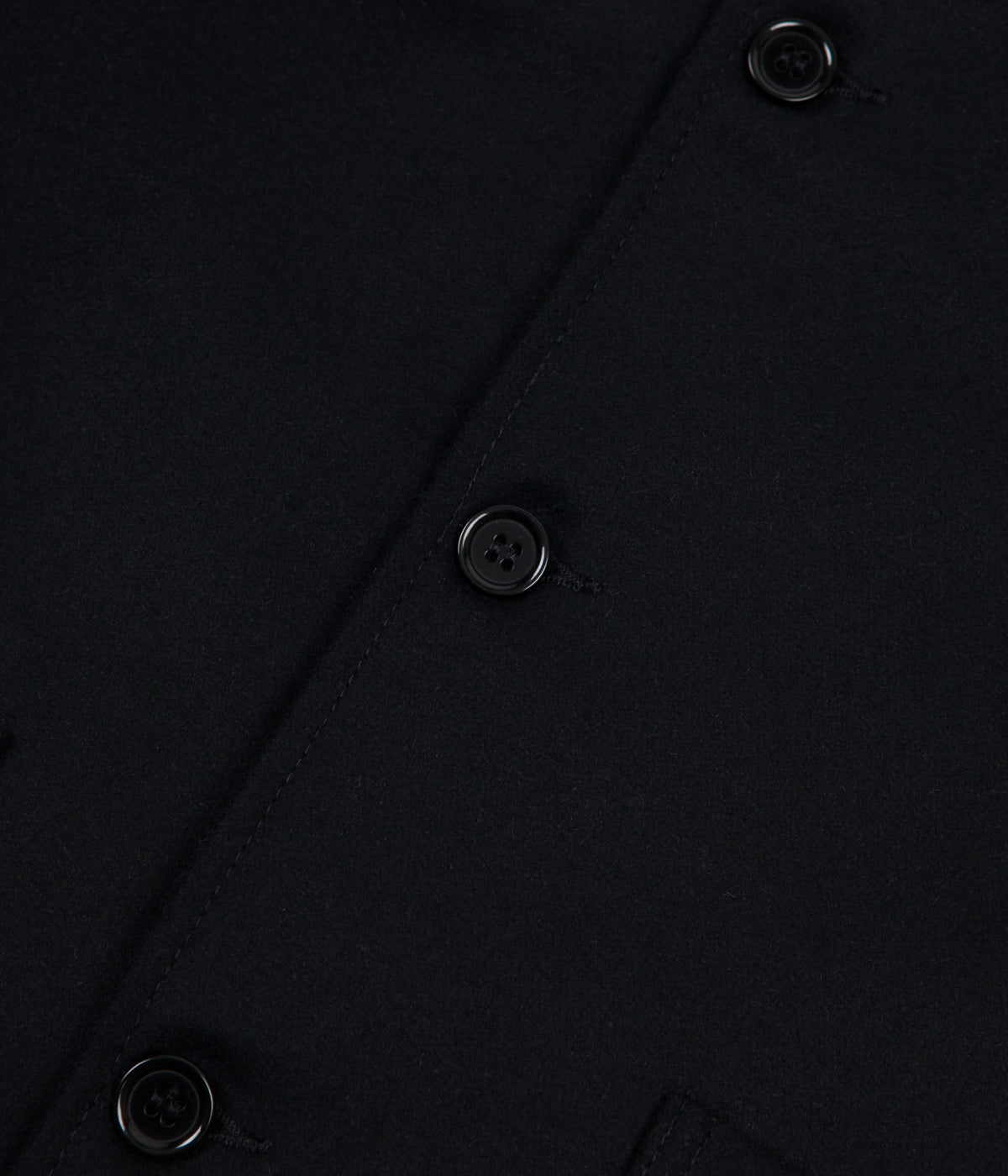 Vetra Workwear Button Collar Melton Jacket Navy Flatspot