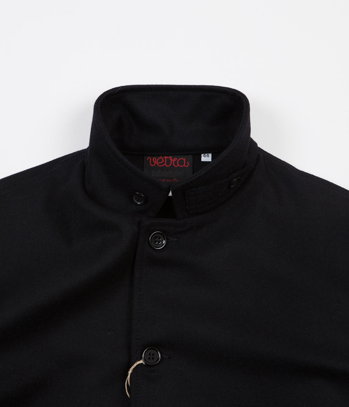 Vetra Workwear Button Collar Melton Jacket Navy Flatspot