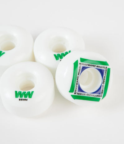 Wayward Waypoint Wheels - White / Green - 55mm