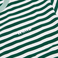 WKND Stripe Knit T-Shirt - Hunter Green / White thumbnail