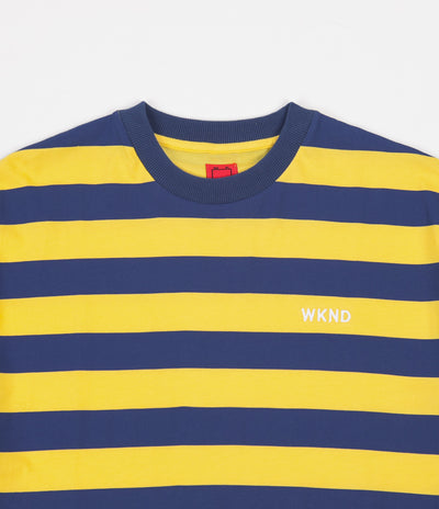 WKND Stripe T-Shirt - Blue / Yellow