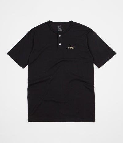 WKND Two Button Henley T-Shirt - Black