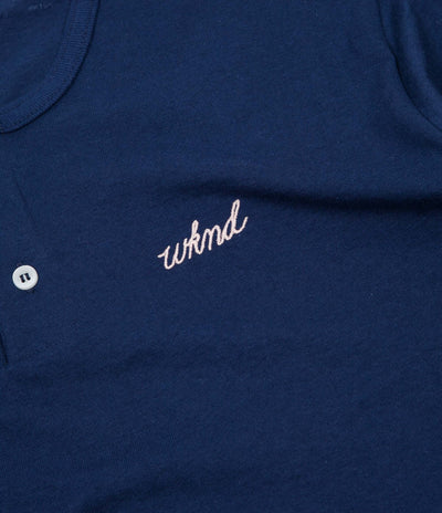 WKND Two Button Henley T-Shirt - Navy