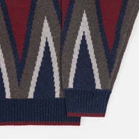 Yardsale Blaze Knit 1/4 Zip Sweatshirt - Red thumbnail