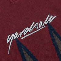 Yardsale Blaze Knit 1/4 Zip Sweatshirt - Red thumbnail