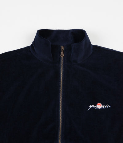 Yardsale Cruz Velour Track Jacket - Navy / Red