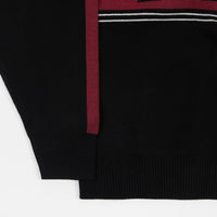 Yardsale Diamond Knitted Sweatshirt - Black / Red thumbnail