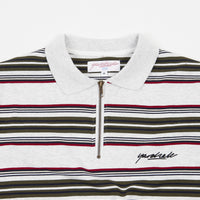 Yardsale Dolores 1/4 Zip Polo Sweatshirt - Ash / Green / Red thumbnail