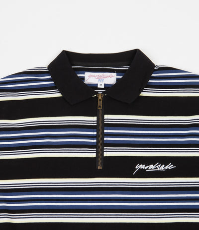 Yardsale Dolores 1/4 Zip Polo Sweatshirt - Black / Navy / Yellow