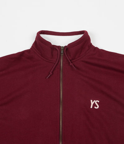 Yardsale Draw String Full Zip Sweatshirt - Cardinal / White