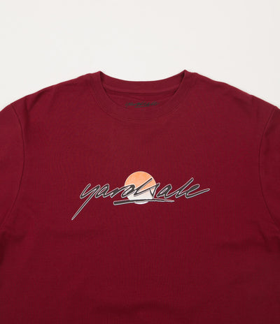 Yardsale Fade Long Sleeve T-Shirt - Burgundy