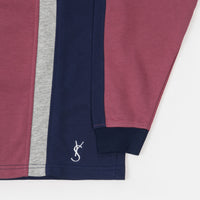 Yardsale Faded Glory Long Sleeve Polo Shirt - Rose / Indigo / Athletic Grey thumbnail