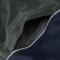Yardsale Gem Velour Full-Zip Hoodie - Green / Navy thumbnail