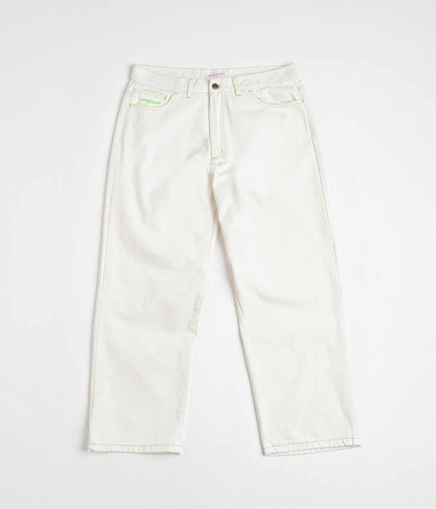 Yardsale Goblin Jeans - White / Green