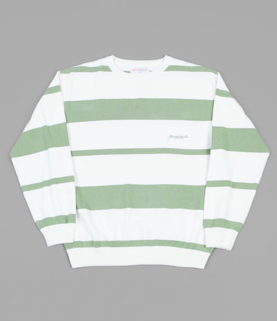 Yardsale Henry Knit Crewneck Sweatshirt  - Fern / White