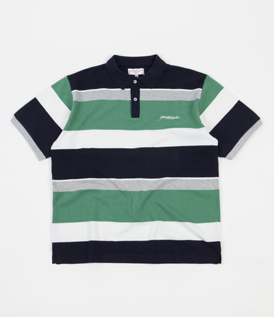 Yardsale Kingston Polo Shirt - Green / Grey / White
