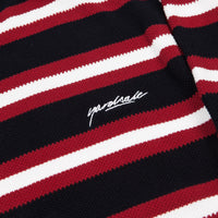 Yardsale Lloyd Knit Long Sleeve Sweatshirt - Black / Scarlet thumbnail