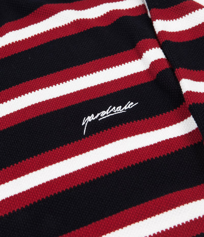 Yardsale Lloyd Knit Long Sleeve Sweatshirt - Black / Scarlet