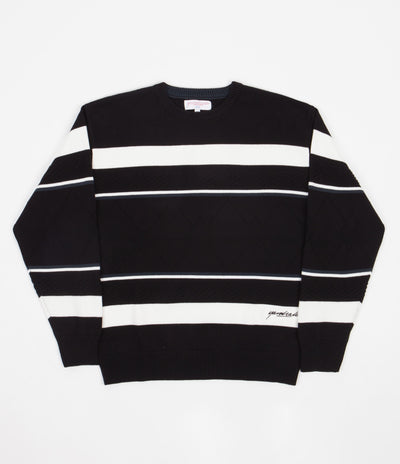 Yardsale Lounge Knitted Crewneck Sweatshirt - Black / White