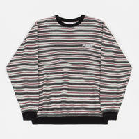 Yardsale Visage Knit Crewneck Sweatshirt - Black / Red thumbnail