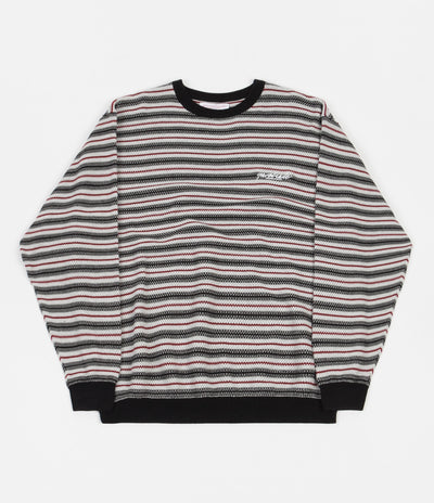 Yardsale Visage Knit Crewneck Sweatshirt - Black / Red