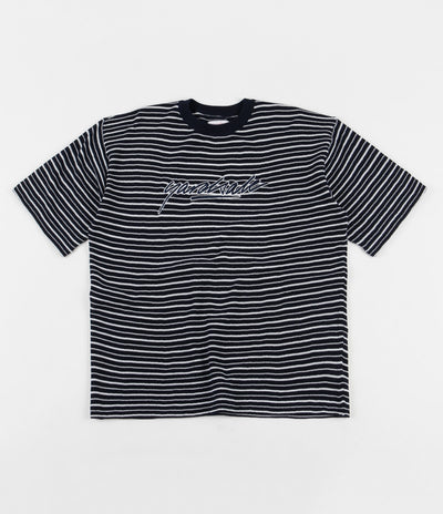 Yardsale Mobb Knitted Script T-Shirt - Navy / White