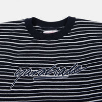 Yardsale Mobb Knitted Script T-Shirt - Navy / White thumbnail