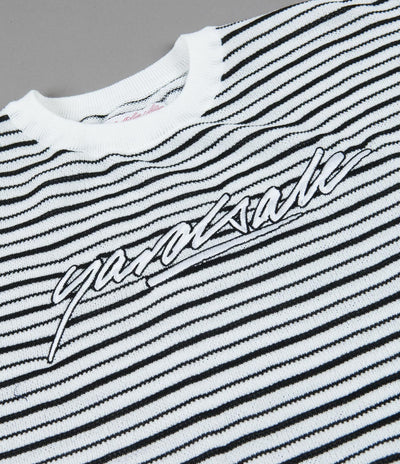 Yardsale Mobb Knitted Script T-Shirt - White / Black