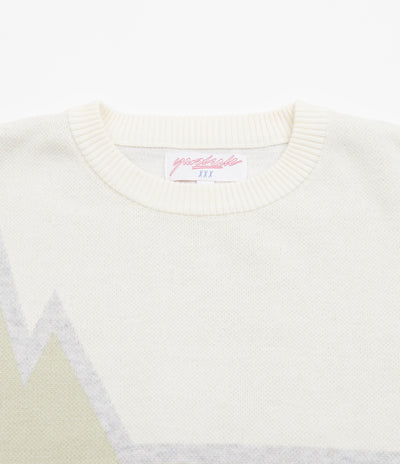 Yardsale Mountain Knitted Sweatshirt - Off-White / Green