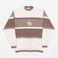 Yardsale Phantasy Chenille Knitted Crewneck Sweatshirt - Cream / Stone / Khaki thumbnail