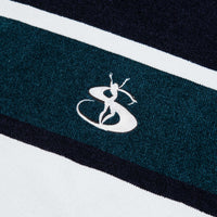 Yardsale Phantasy Chenille Knitted Crewneck Sweatshirt - Navy / Emerald / White thumbnail