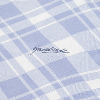 Yardsale Plaid Knitted Crewneck Sweatshirt - Sky Blue / White thumbnail