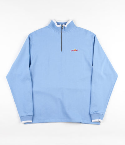 Yardsale Dipped Quarter-Zip Sweatshirt - Baby Blue