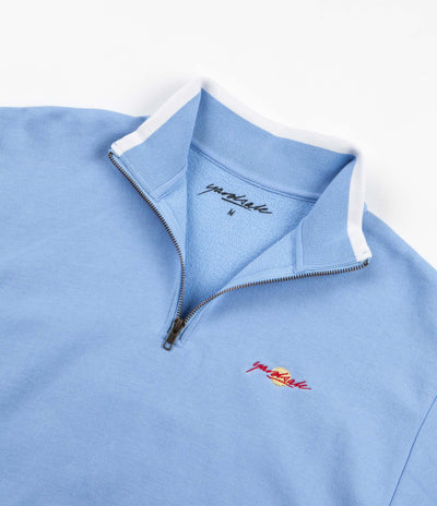 Yardsale Dipped Quarter-Zip Sweatshirt - Baby Blue